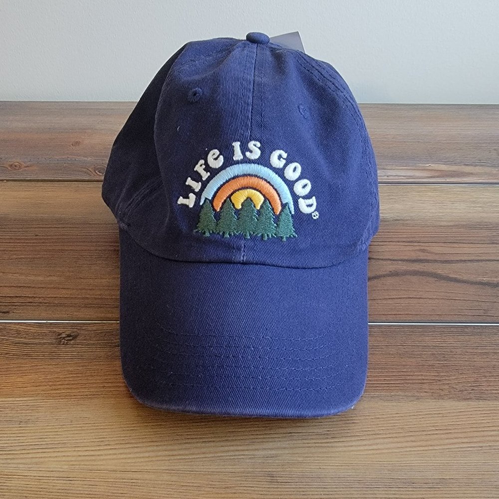 Life is Good- Rainbow Forest Tattered Sunwashed Chill Cap/Hat Unisex - Picture 2 of 5